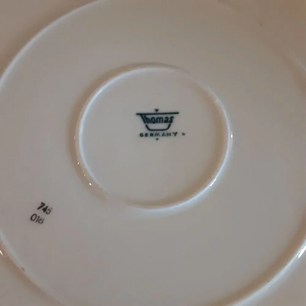 Thomas Germany Casserole /Server Set 3pc Porcelain Platinum